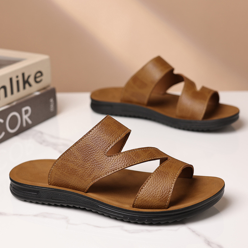 Slippers for Men 2025 Summer New Men's Soft-Soled Casual Beach Shoes Trendy Outer Sandals Dropshipping Wholesale