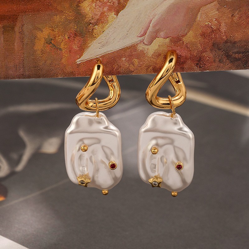 Elegante Barockperlenkette, hochwertiger Süßwasserperlenanhänger, exquisites verstellbares Design, silber- und goldplattierter Schmuck im französischen Stil für Damen_voghion.com