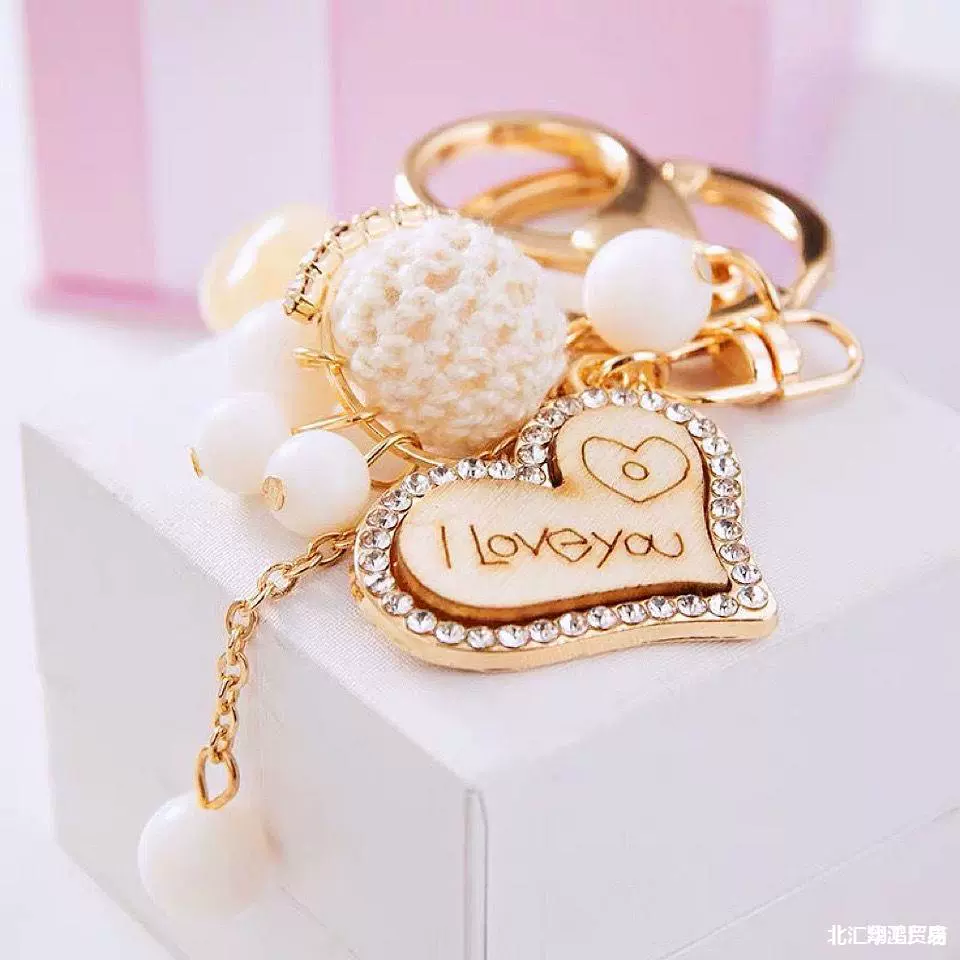 Любовь деревянная кисточка автомобильный брелок женский интернет красный милый креативный подвеска для ключей подарок оптом