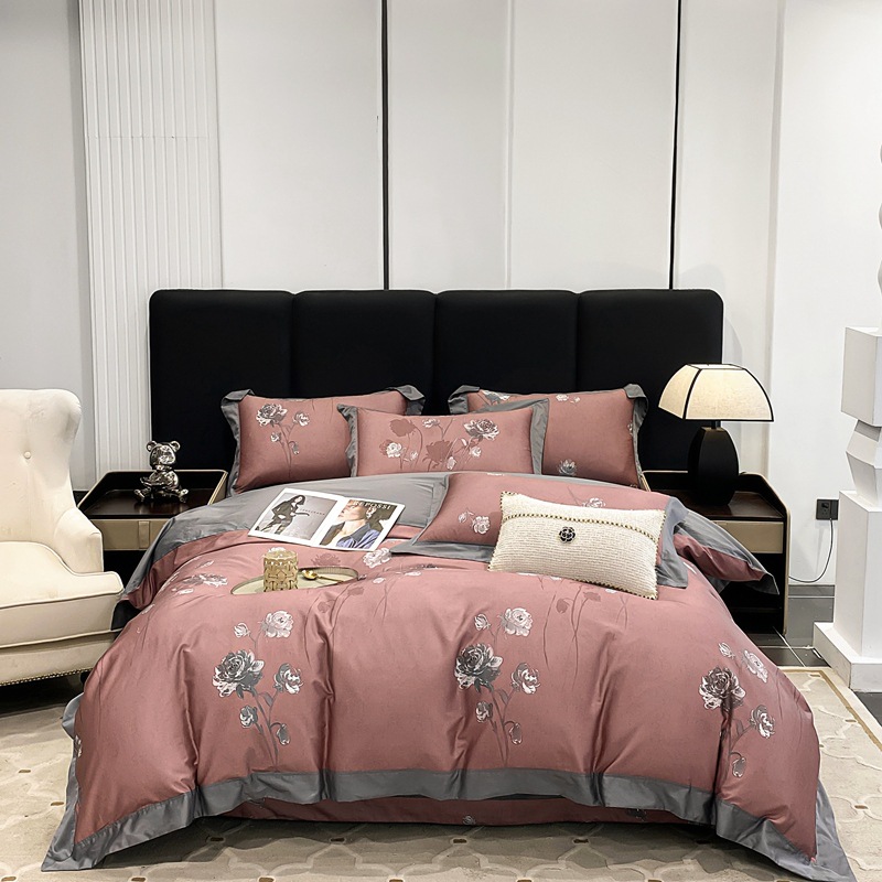 100 xinjiang algodón de lana larga impresión digital de cuatro piezas de sábanas de cama de algodón tipo a cuatro piezas de sábanas