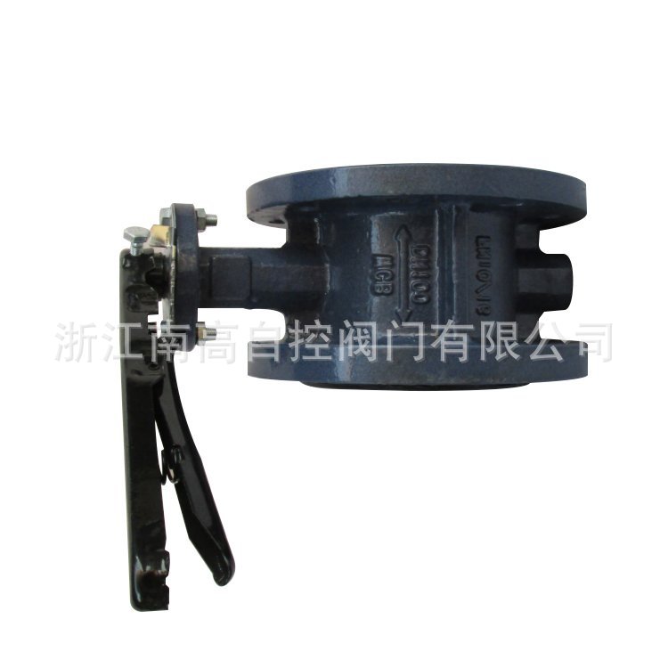 D41X-16Q手柄法兰蝶阀 球墨铸铁软密封涡轮双法兰蝶阀中线蝶阀
