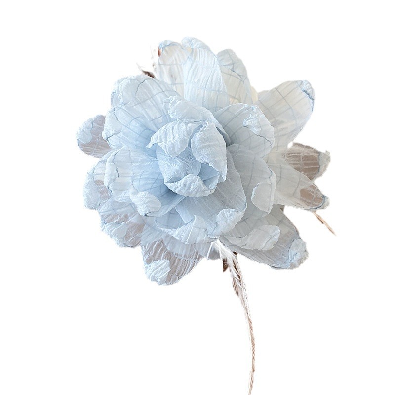 Super hada organza flor perla pinza para el cabello pinza dulce y elegante pinza de tiburón estilo literario de nicho accesorios para el cabello