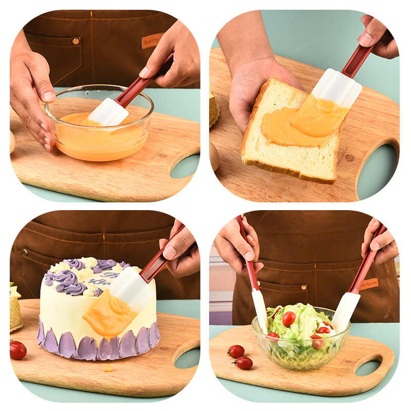 In-Stock Plastic Handle Silicone Spatula Baking Tools Butter Spatula Silicone Spatula Set T-Shovel Set