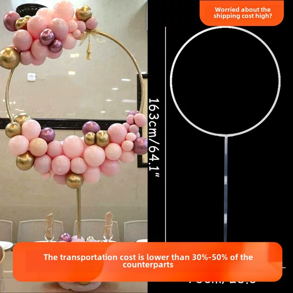 Round Air Ring Balloon Bracket Birthday Wedding Balloon Decoration Road Guide Balloon Tow Rod Balloon Ring Column