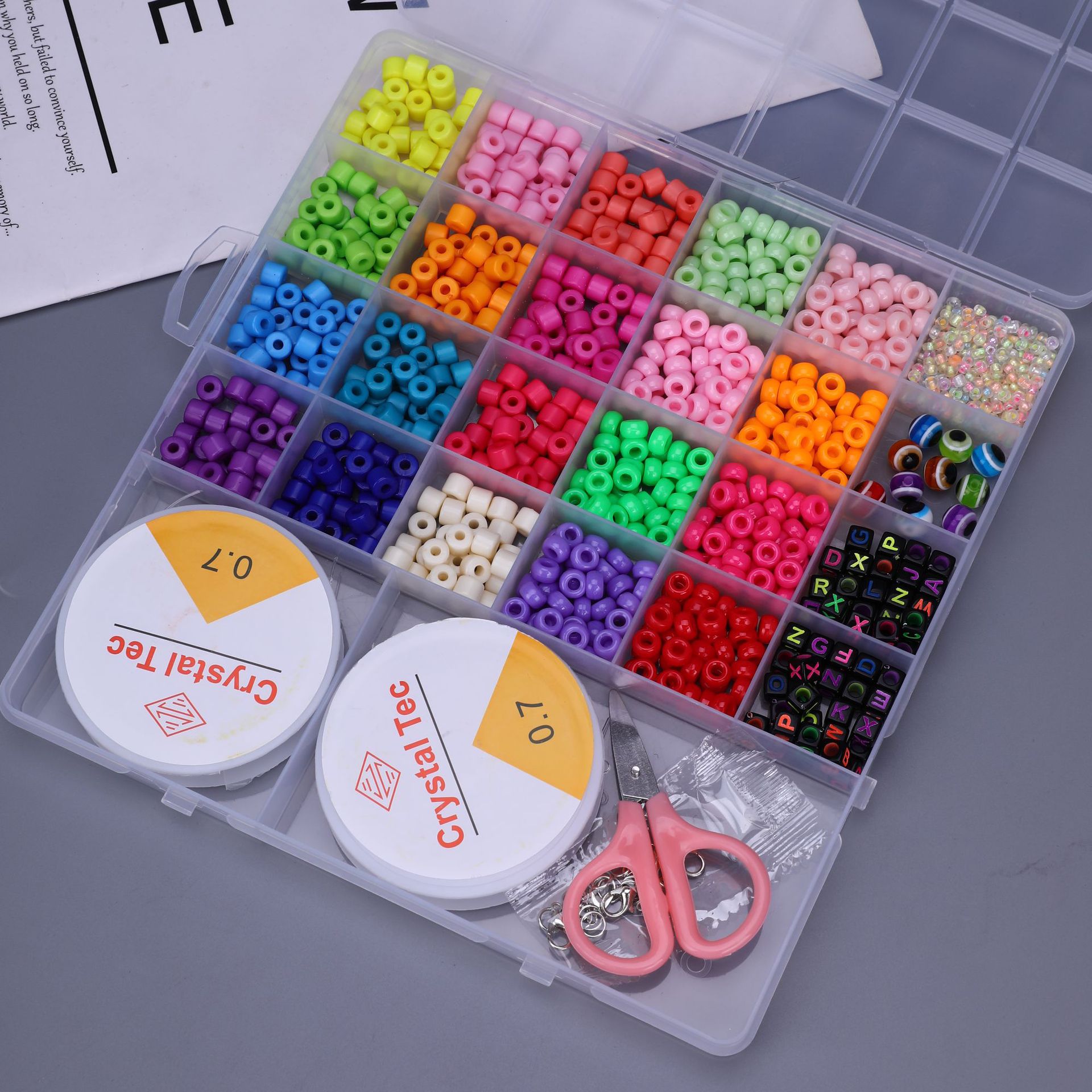 Cuentas de arroz de vidrio DIY cuentas de pintura horneada pequeñas cuentas de color crema hechas a mano gran agujero de color cuentas dispersas accesorios de joyas pulseras