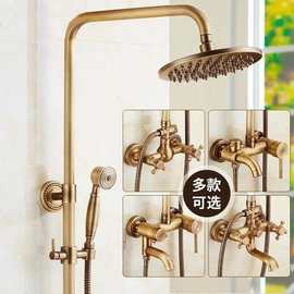仿古花洒全铜欧式复古淋浴花洒龙头套装冷热水仿古花洒淋浴喷头
