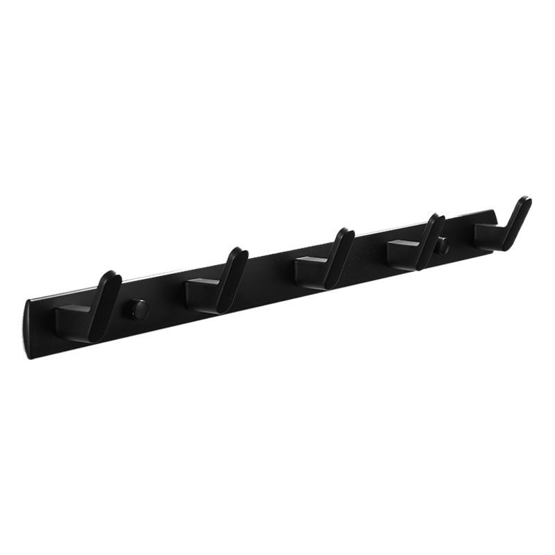 Nordic Style Black Bathroom Towel Hook, No-Drill Kitchen Storage Hook, Clothes Hook, Space Aluminum Wholesale