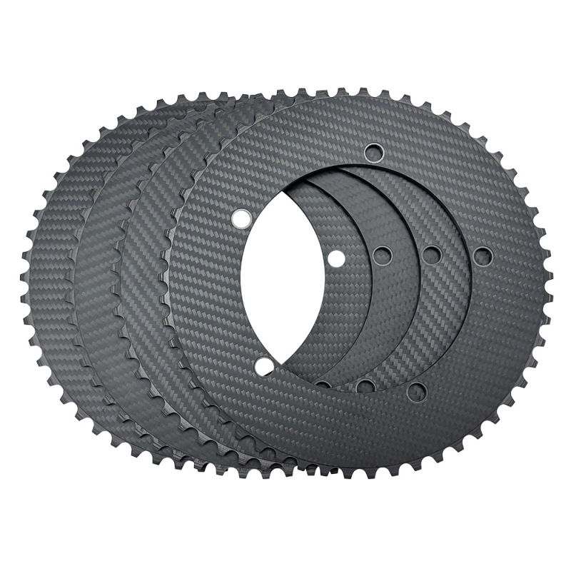 Carbon Fiber Lightweight Fixed-Gear Disc Chainring Bcd144 for Cycling Fixed-Gear Track Bike Chainwheel Gear