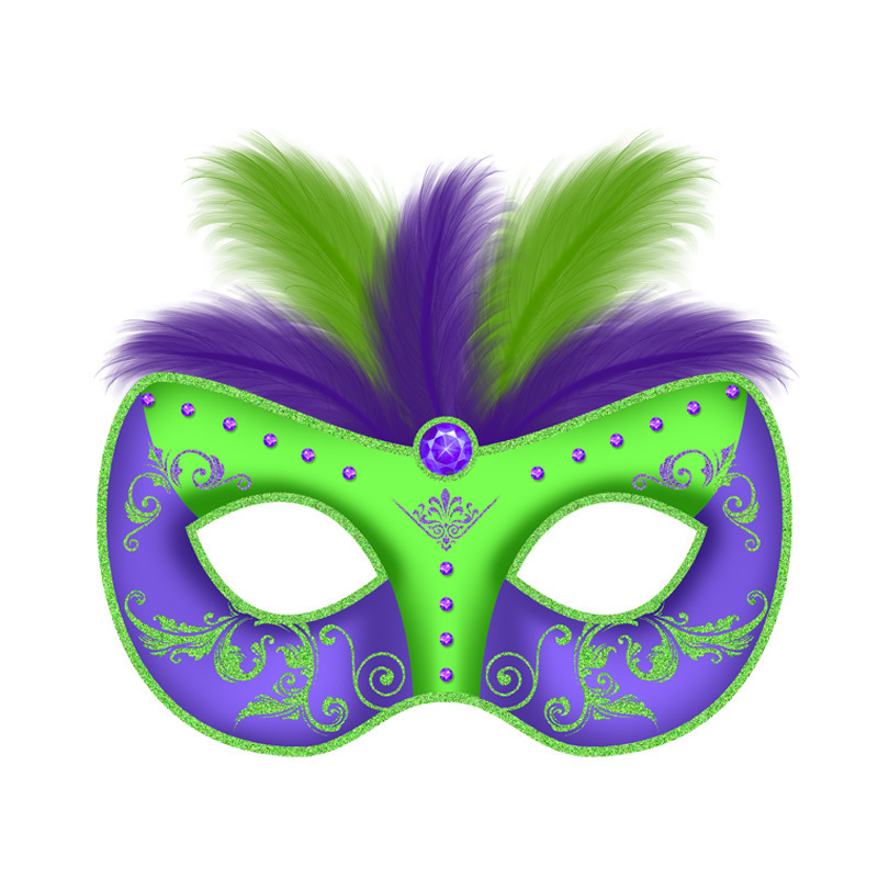 Máscara de fiesta de carnaval caliente transfronteriza mascarada fiesta máscara de papel carnaval imagen principal máscara de bricolaje