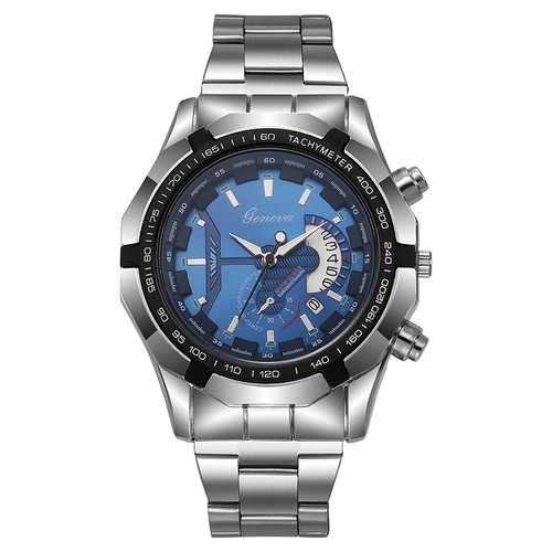 Cross-border popular new Wokai men's watch stylish men's steel band large dial watch casual business wrist watch