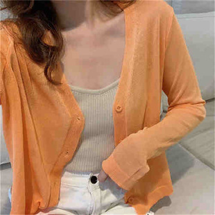Multicolor Ice Cool Knitted Sun Protection Women's Casual Cardigan Thin Elegant Top Leading Fashion Trend