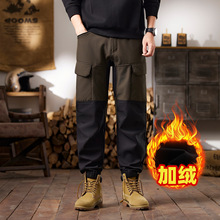 2025冬季新款男式工装裤子潮流多袋休闲裤宽松韩版束脚长裤