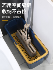 Rectangular plastic household mop bucket with rubber sponge for cleaning and mopping, single bucket square mop bucket