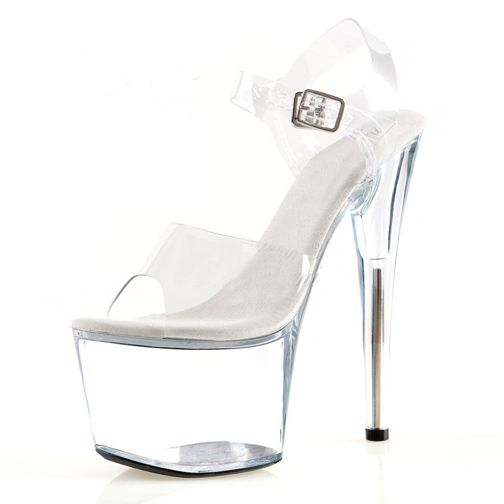 17cm odio cielo alto tacón de aguja plataforma modelo pole dance tacones altos peep toe más tamaño sexy nightclub sandalias para mujeres