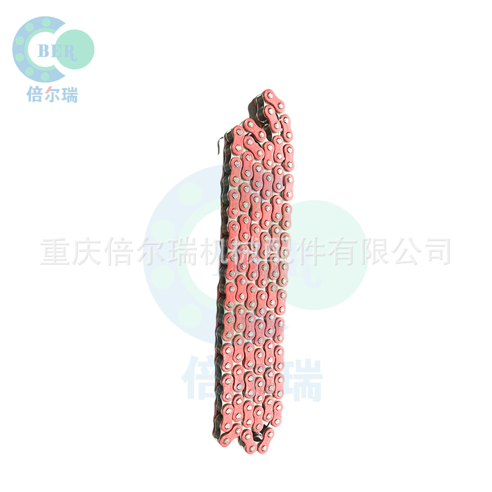 Motocicleta modificada cadena roja 428H 132L sistema de transmisión de la motocicleta