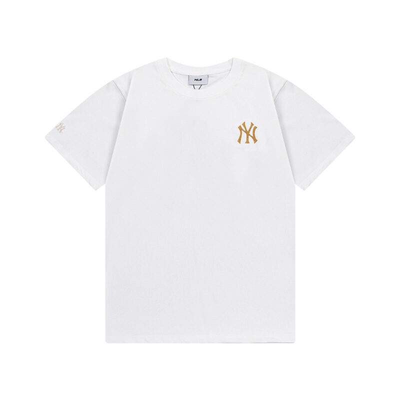 26 Independent Website Cross-Border New Model Mlb Back Logo Print Casual Versatile Loose-Fitting Unisex Short-Sleeve T-Shirt