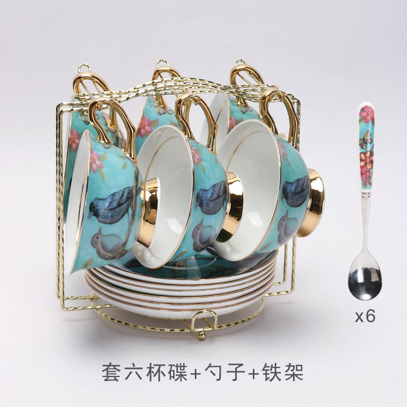 China de hueso taza de café de estilo europeo traje creativo Taza de cerámica de gama alta exquisito pequeño lujo británico juego de té de la tarde