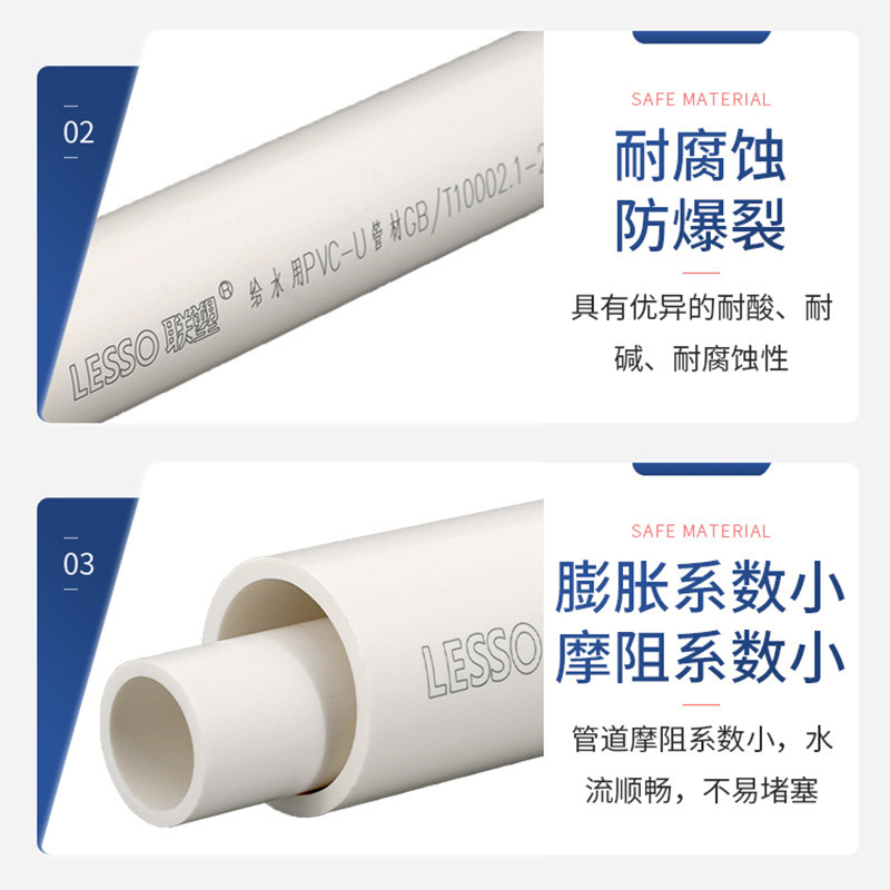 联塑upvc给水管直管全规格塑料2025324063水管给水pvc管材管批发|undefined