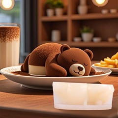 Sanxin ベアムースケーキシリコンモールドプディングアイスクリーム DIY アイスキューブチョコレートオーブンフリー