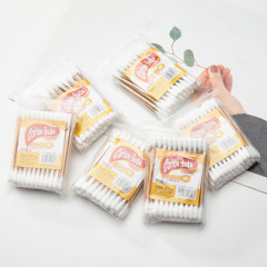 一次性100支小包袋裝雙頭消毒棉簽棒無塵化妝清潔木棒棉花球