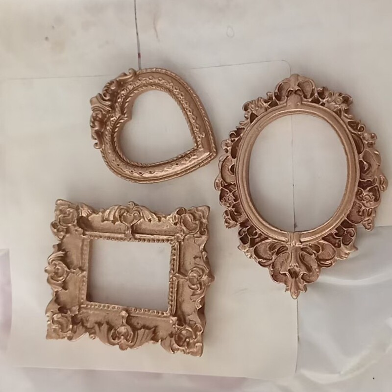 Cross-Border Instagram Photo Props Victorian Style Light Luxury Retro Resin Photo Frame Display Stand