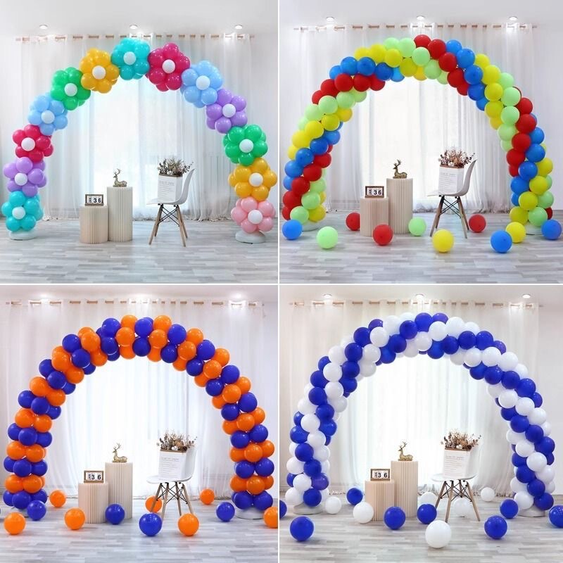 Balloon rainbow arch, kindergarten opening ceremony decorations, shopping mall Valentine's Day event scene decorations, children's birthday decorations