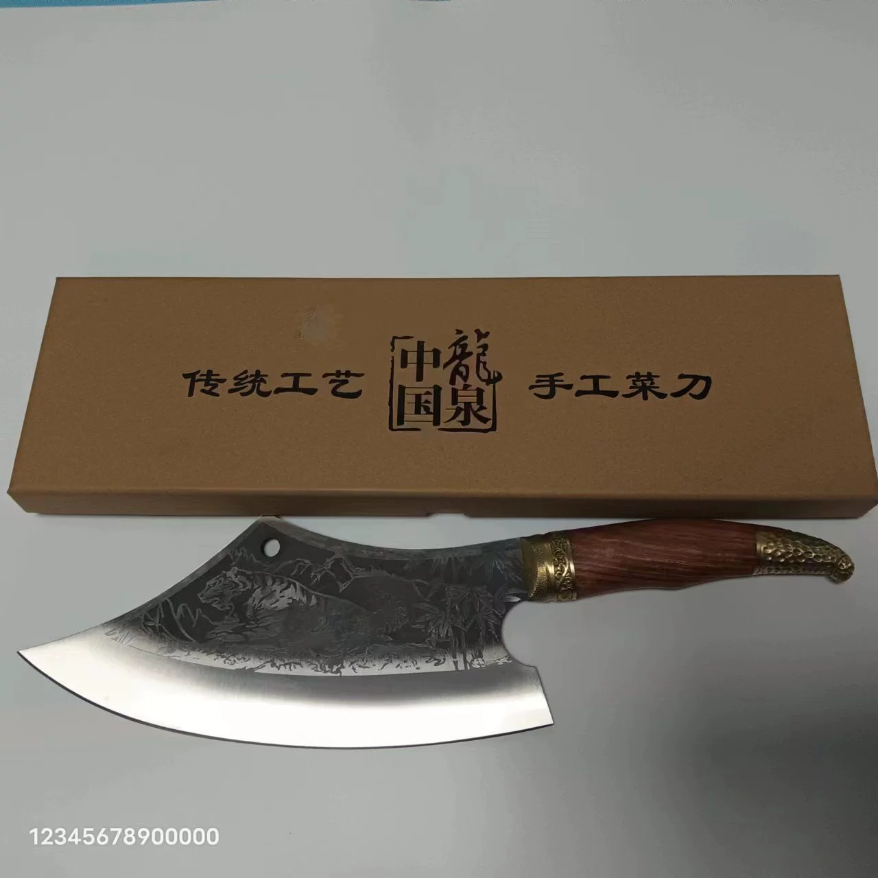 Ручной кованный кухонный нож «двойного назначения» для разделки и рубки, тигровая форма, нержавеющая сталь, нож для мяса и костей, кухонный бытовой нож