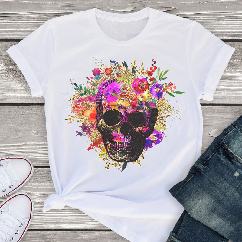 Women's T-shirt Short Sleeve T-shirts Printing Fashion Animal Letter display picture 15