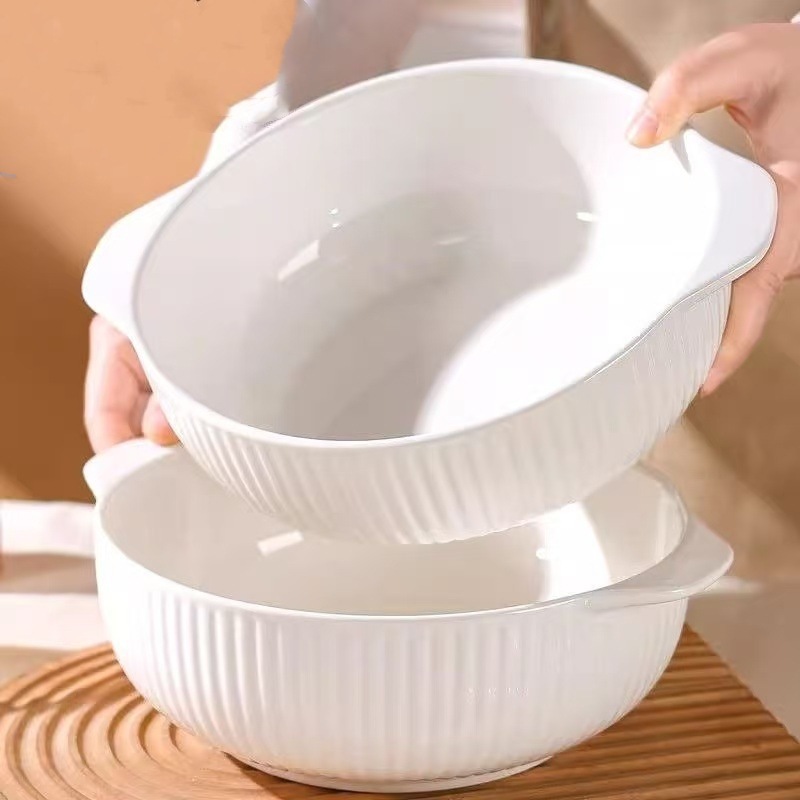 汤碗家用陶瓷大盆碗大号酸菜鱼大碗双耳简约毛血旺水煮鱼专用汤盆|undefined