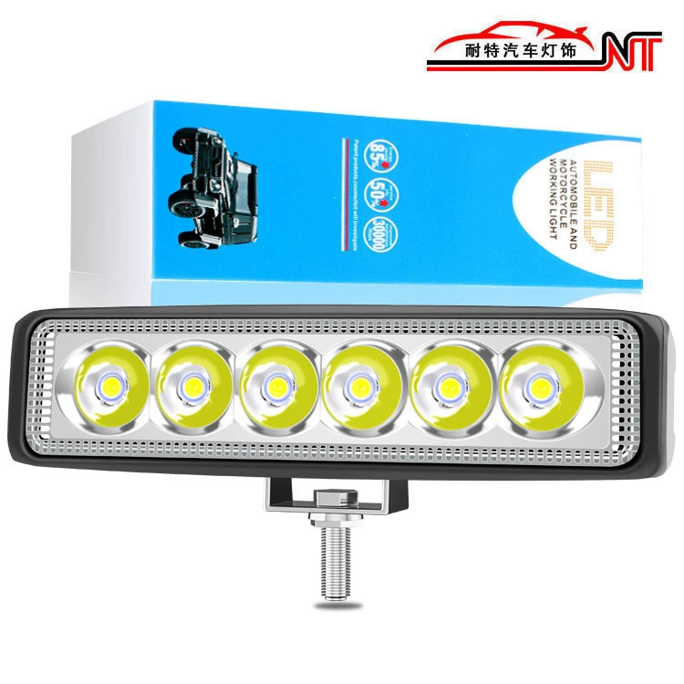 Автомобильный светодиодный рабочий свет прямой 6LED 18 Вт дневной ходовой свет вспомогательный свет модификации внедорожника свет