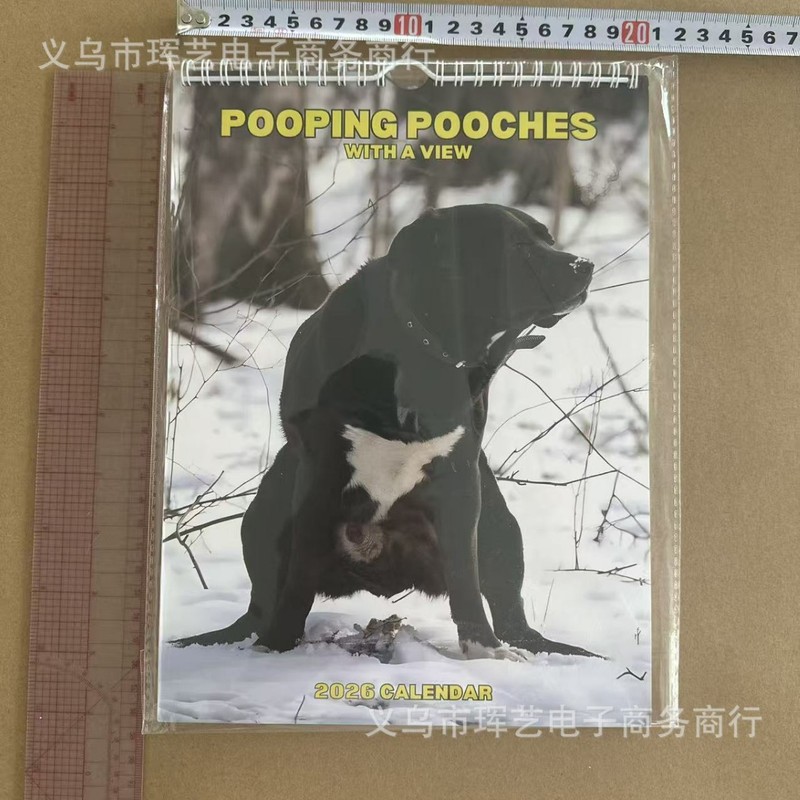 独立站新品Restroom Rascals2026年生气猫浴缸牛狗狗每日趣味日历|undefined