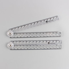 赤い本のアイデアアクリル透明折り畳み定規直尺シンプルスケールプラスチック定規描画定規30CM