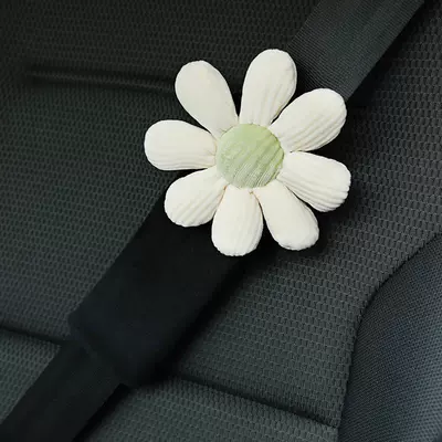 New car plush headrest: Headrest - off-white-shoulder-pads
