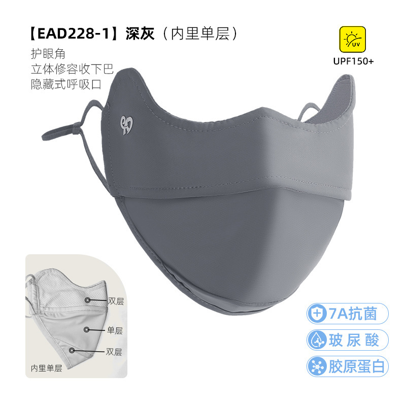 防晒口罩女夏季新款立体透气防紫外线户外遮阳护眼角冰丝防晒面罩|undefined