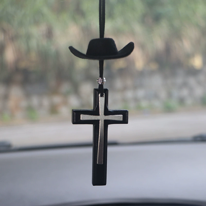 Подвеска в виде креста для автомобиля, подвеска в виде креста для автомобиля, заводская подвеска в виде ковбойской шляпы для салона автомобиля