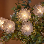 2024新款跨境LED光纤花朵灯串灯婚礼室内室外圣诞节发光装饰少女