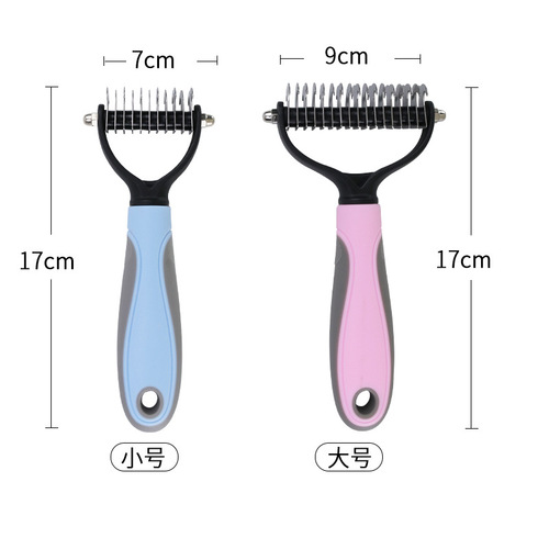 Pet Supplies Amazon Cat and Dog Comb Pet Hair Removal Comb Double-Sided Stainless Steel Pet Detangling Comb