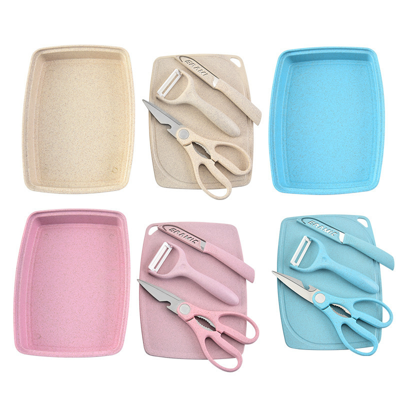 Shuai Sheng Baby Food Supplemental Plate Set Baby Wheat Pail Plate Fruit Cutter Shear Plate Fruit