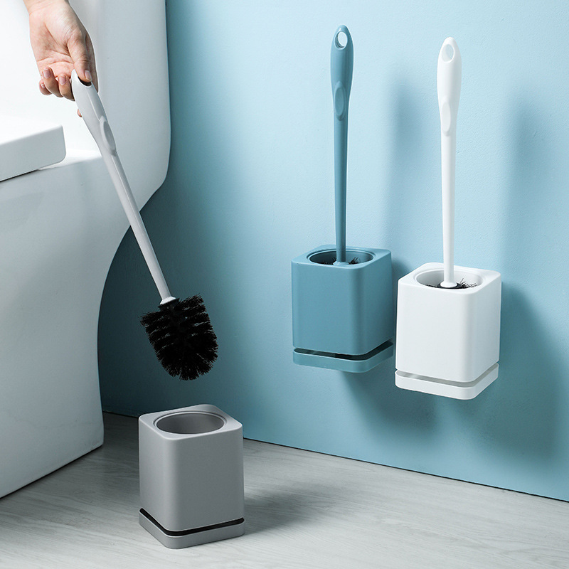 Household Toilet Brush Wall-mounted Toilet Without Dead Angle Punch-free Toilet Brush Long Handle Wall-mounted Cleaning Brush suit