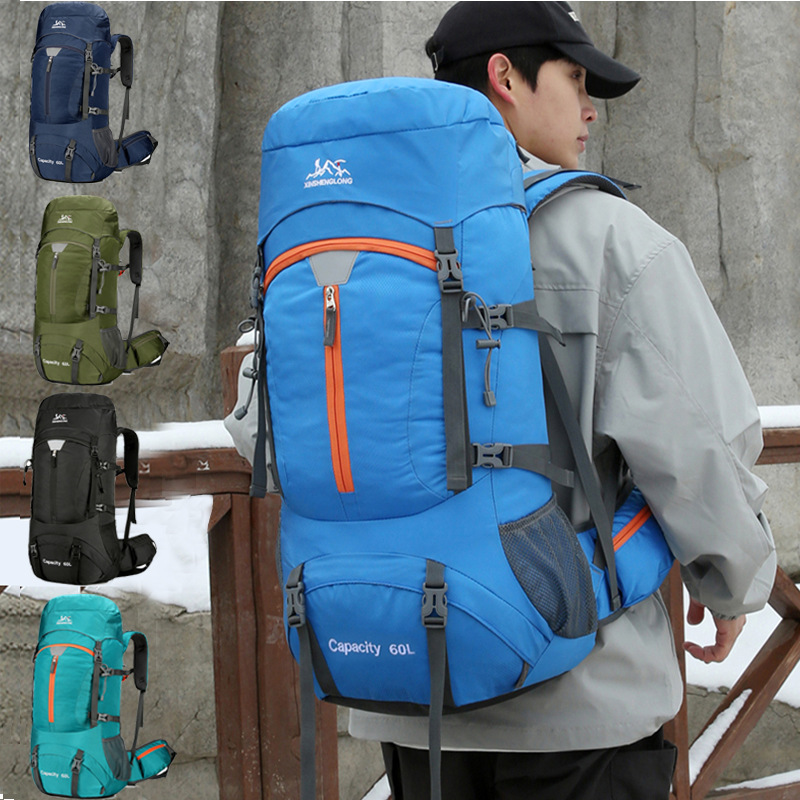 Mochila de Montañismo de 60 Litros en Tela de Oxford Transpirable para Deportes al Aire Libre
