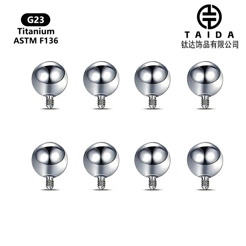 G23 Titanium Alloy Tongue Stud Replacement Rod Wholesale Universal Type External Thread Straight Rod External Thread Round Ball Piercing Jewelry Accessories G23 Titanium Alloy Tongue Stud Replacement Rod Wholesale Universal Type External Thread Straight Rod External Thread Round Ball Piercing Jewelry Accessories
