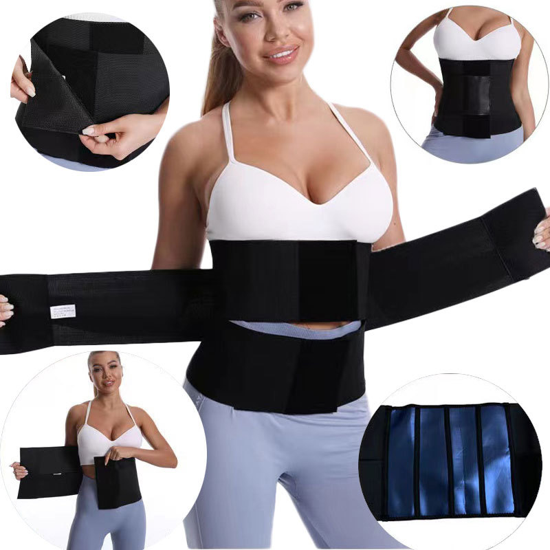 压缩桑拿腰部训练器可调节腹部减少腰带修剪器背部支撑抢夺紧身