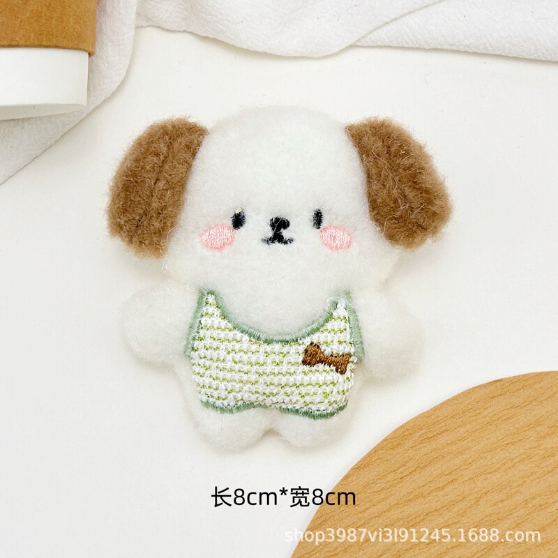 柔らかくてかわいい漫画の子犬ぬいぐるみアクセサリーよだれかけ小さなパードールブローチ diy 衣類靴と帽子アクセサリー卸売|undefined