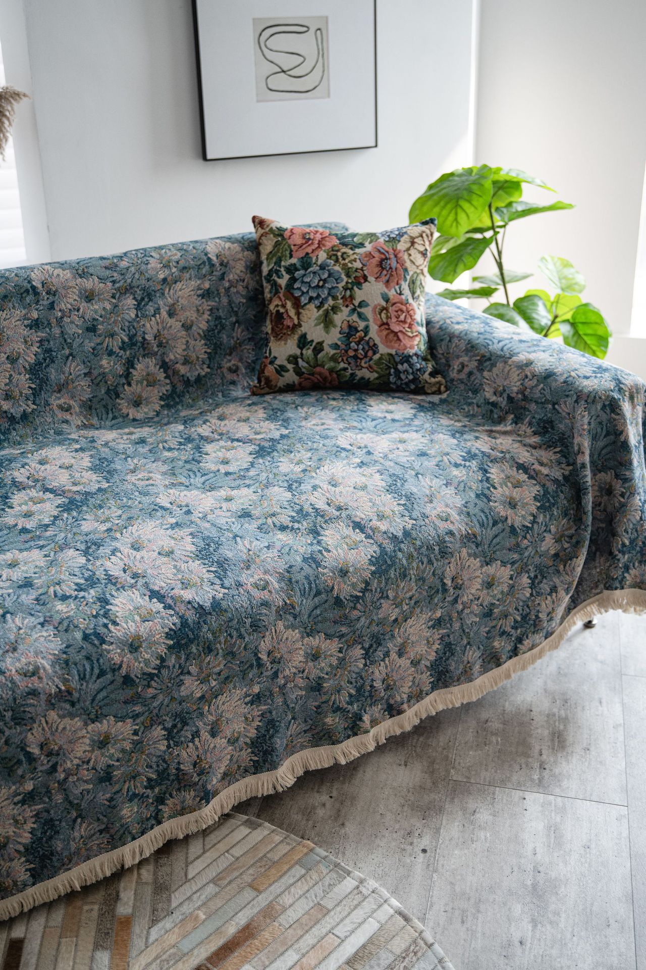 沙发床套_美式沙发毯沙发巾布艺北欧客厅纯色棉线针织流苏沙发床套代发 - 阿里巴巴