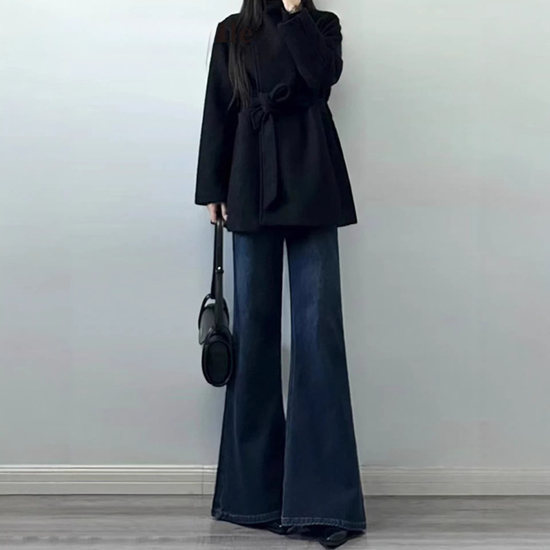 Dark-Colored Spring-Summer Flared Jeans for Women, 2026 New Winter High-Waisted Non-Tight Flared Pants Dark-Colored Spring-Summer Flared Jeans for Women, 2026 New Winter High-Waisted Non-Tight Flared Pants