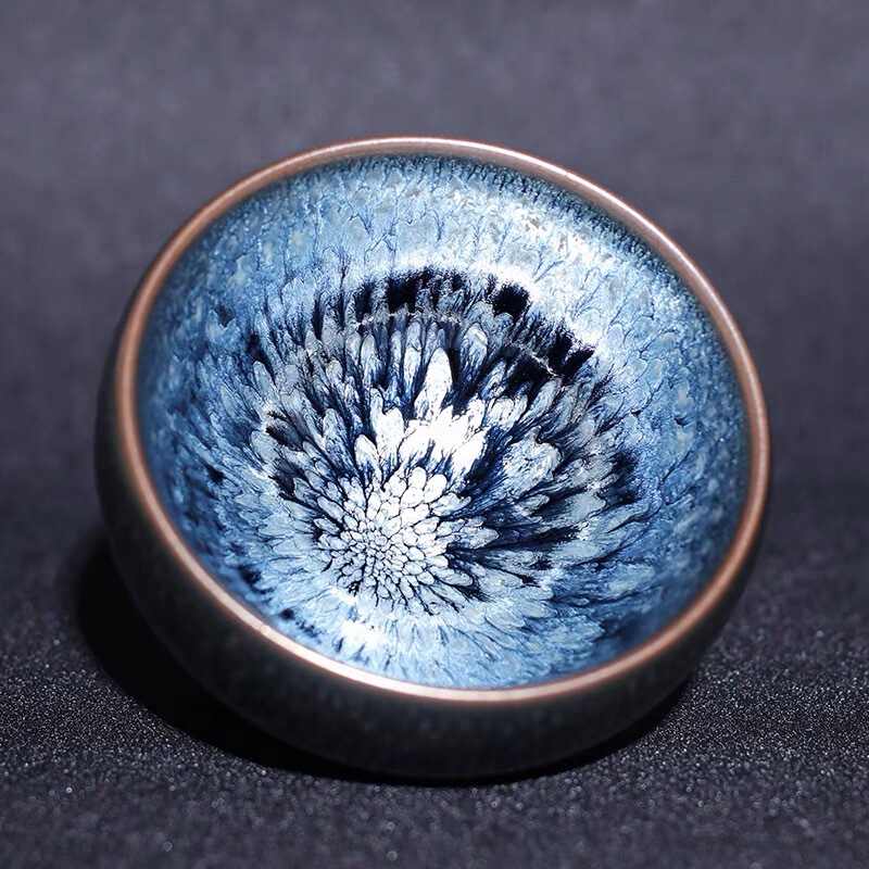 Jianyang Jianyao Tea Cup Hundred Flowers Blue Kirin Caijin Jianzhan Master Cup Rabbit's General Cup Oil Drops Peony Pair Cup