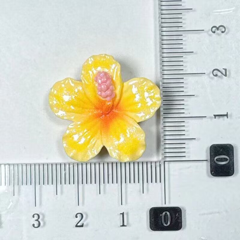 カラフルなグラデーション 5 花びら花の雄しべ樹脂アクセサリーヘアピンヘアロープ携帯電話ケースキーホルダーウォーターカップパッチ DIY|undefined