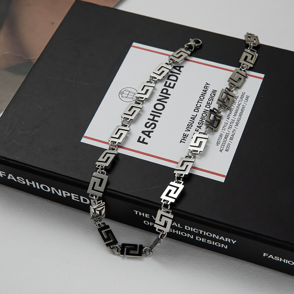 Fashion Geometric Titanium Steel Plating Necklace 1 Piece