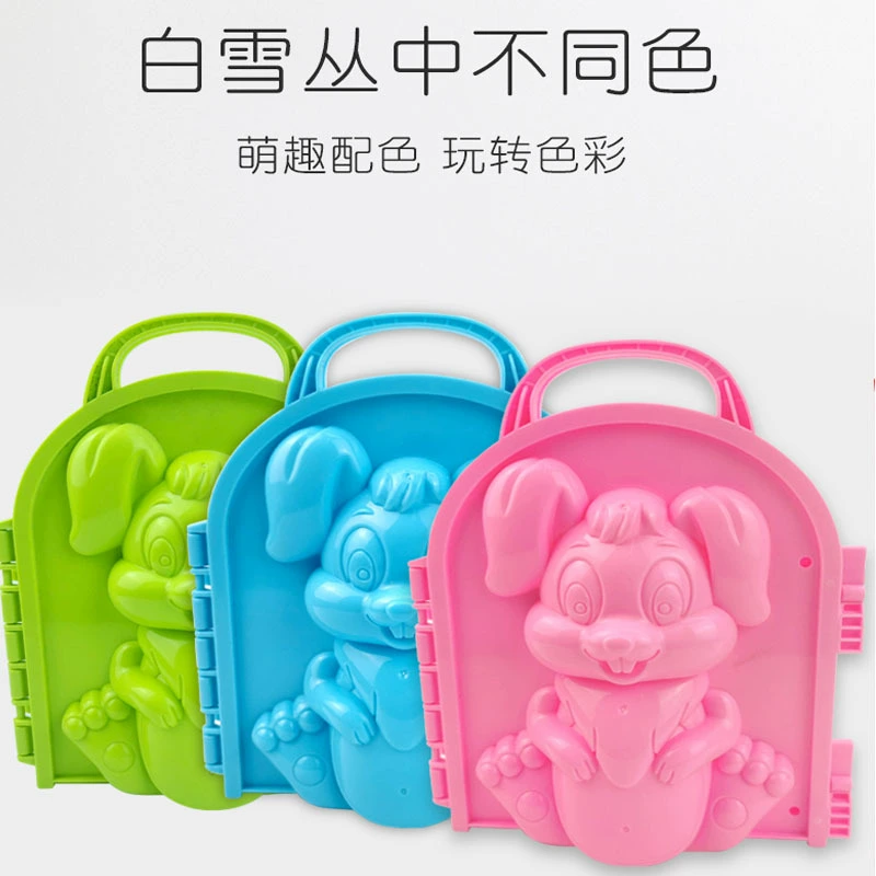 Детская Снежная игрушка кролик, модель снега, пляжные игрушки, играть в форме снега, Пляжная трехмерная форма оптом