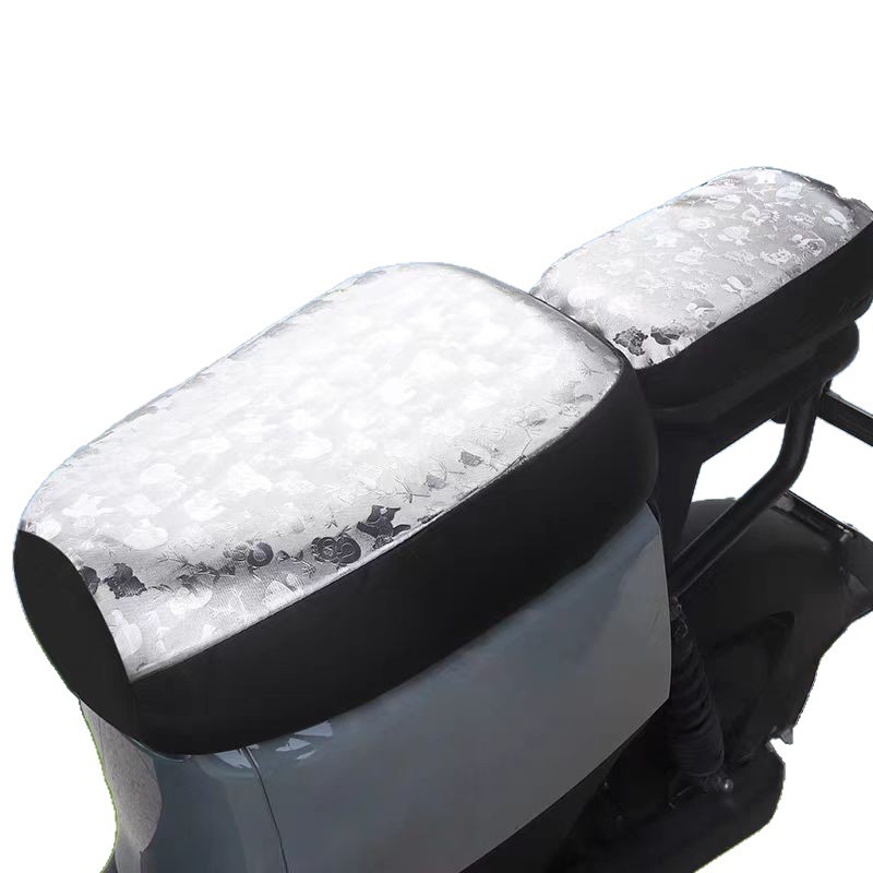 Verano plata protector solar cojín cubierta nuevo estándar nacional cojín de aislamiento térmico para vehículos eléctricos aumentar cubierta de asiento cubierta de cuero a prueba de lluvia